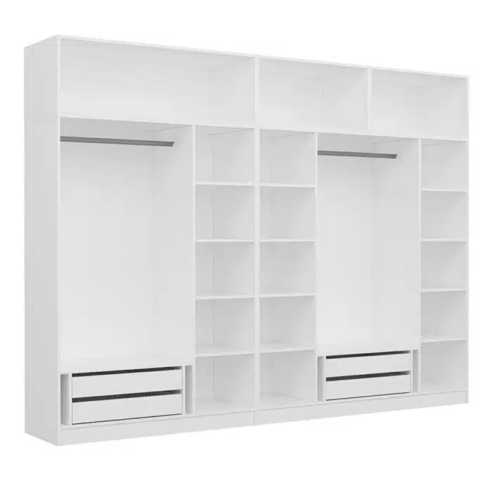 dressing armoire chambre 7 portes blanche