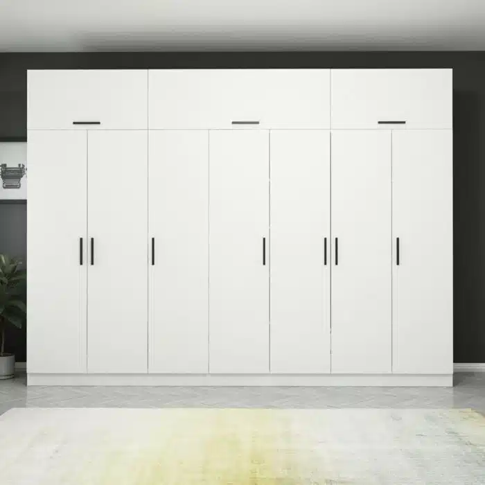 grande armoire dressing 7 portes rangement complet