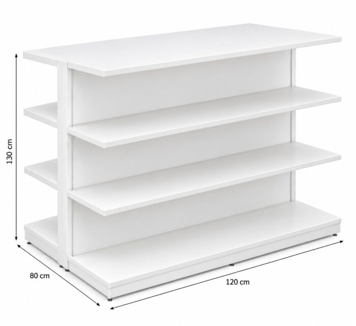 Rayonnage Central Double Face pour Magasin – 120 cm