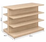 rayonnage central double face sonoma 120cm