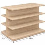 rayonnage central double face sonoma 120cm